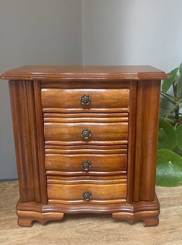 Wooden jewellery cabinet with - wooden,