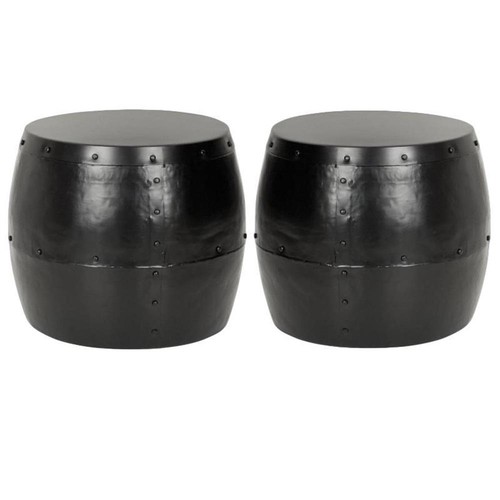 Home square iron drum - home, 15.8"h