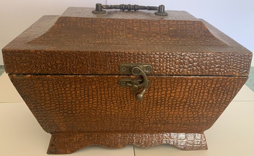 Antique wooden reptile skin