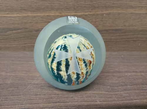 Mdina glass paperweight - mdina,
