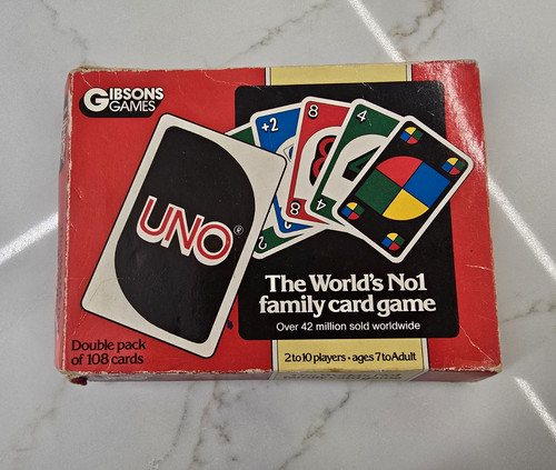 Vintage uno card - game, 1983