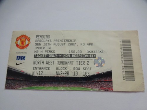 Ticket stub manchester - stub,