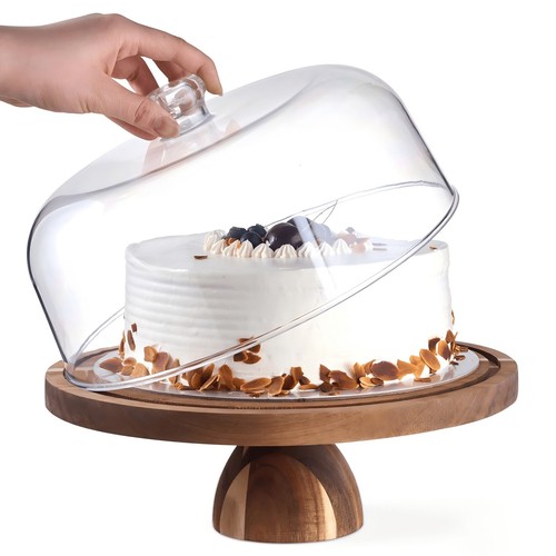 Wooden cake stand with - stand,