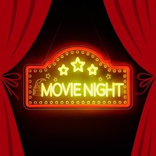 Movie Night Neon Home Cinema