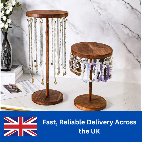 Wooden earring display - wooden, stand