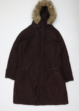 Craghoppers Women's Brown Long Hooded Parka Coat UK 14