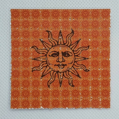 Orange sunshine blotter art - orange,