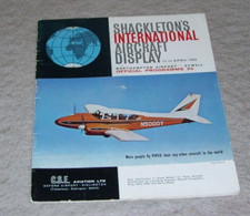 SHACKLETON'S INTERNATIONAL AIRCRAFT DISPLAY SYWELL OFFICIAL PROGRAMME APRIL 1962