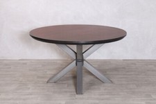 ROUND DINING TABLE WITH COPPER TOP METAL BASE METAL TOP DINING TABLE