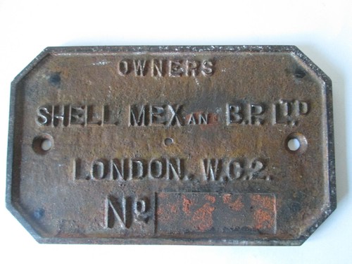 Shell mex wagon plate - shell, &