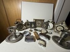 Vintage Clocks Pocket Watches Lighters Frames Mixed Lot – Untested As-Is