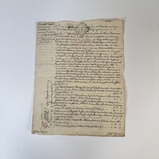 1777 Antique French Document