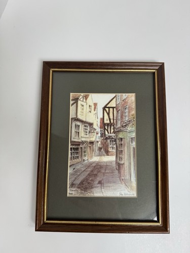 Vtg the shambles york - shambles, framed