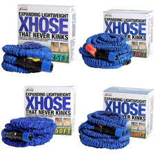Xhose Expandable Blue Garden Hose Pipe 7.5m 15m 22.5m 30m Lightweight Flexible