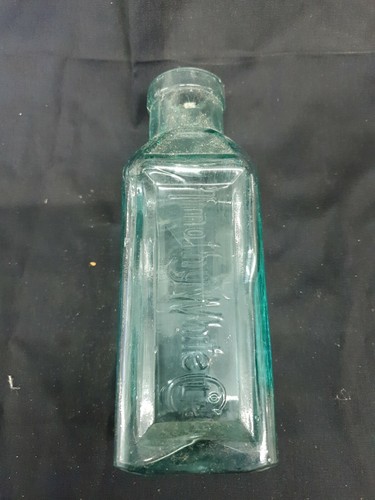 Vintage glass bottle timothy - glass,