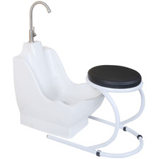 Ablution Wudu Wash Basin with Chrome Chair and Tap