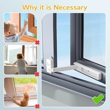 SAFELON Baby Safety Window Restrictor Window Safety Lock for Kids, Pets. 