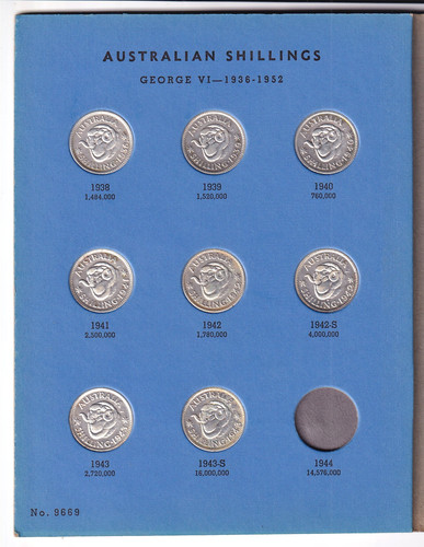 Australia shilling set 1938 - australia.,