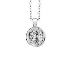 Janus Roman Coin Necklace – Handmade Polished Sterling Silver Coin Pendant