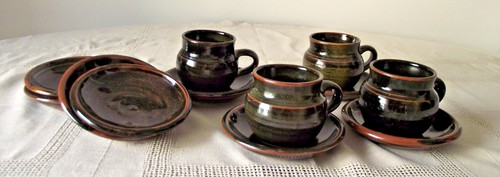Winchcombe pottery trios - pottery, 4x