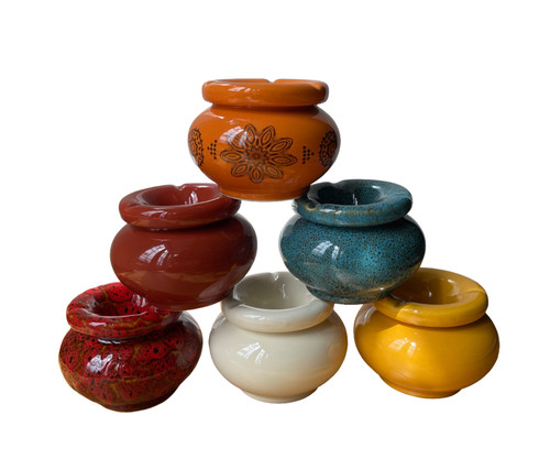 Ceramic ashtray removable - ceramic, lid