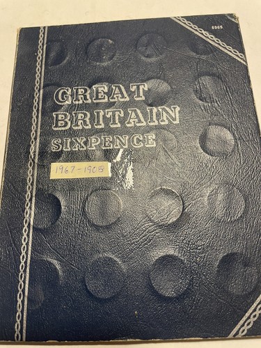 Whitman coin folder sixpence - coin,