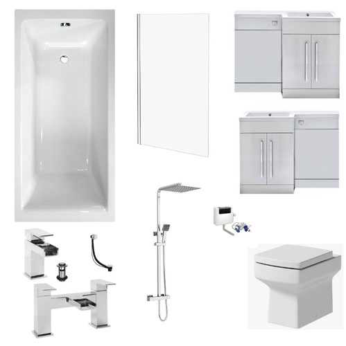 Ocean square bathroom suite - ocean,