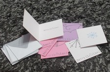 Little square ‘Merry Christmas’ cards & unusual envelopes
