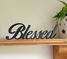 Blessed Sign Letters Ornament Gift New Home Decor Freestanding Sign Grateful