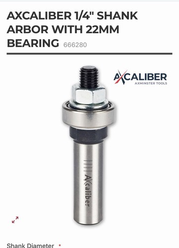 Axcaliber shank arbor with - axcaliber,