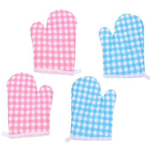 Pair oven mitts pink - oven,