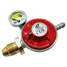 Caravan Motorhome Propane LPG Screw In Gas Regulator With Gauge 37 Mbar