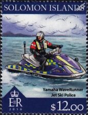 YAMAHA WaveRunner Jet Ski POLICE Watercraft Boat Stamp (2016 Solomon Islands)