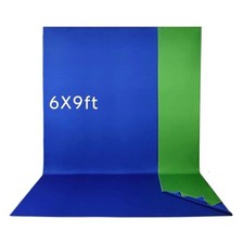 EMART 2-in-1 Photo Backdrop, Wrinkle-Free Polyester-Cotton Background, 6 x 9 ft
