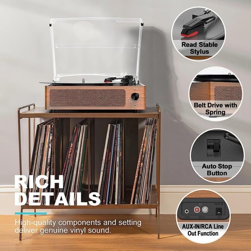Vinyl record player with - player, 2