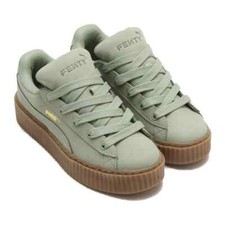 396813-02 Fenty Puma Creeper Phatty Nubuck Green Fog Puma Gold Gum (Men's)