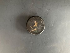 Antique Circa 1800's Lacquerware Paper Mache Snuff Box Hand-Painted Portrait