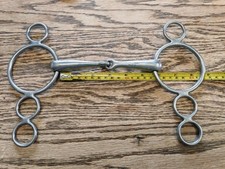 3 Ring Dutch Gag Bit. 5 1/2" 140mm.  14cm. Continental Snaffle