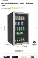 electriQ 98 Litre Drinks Fridge - Stainless Steel eiQLDFSSve