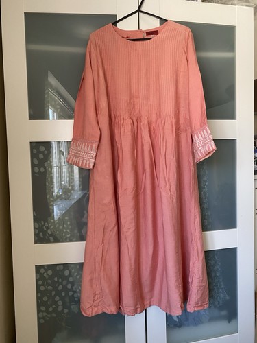 Zuba coral pink viscose - coral, silk