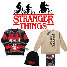 Netflix Stranger Things Clothing Lot - Jumper, Pyjamas Set, Sweatshirt & Beanie