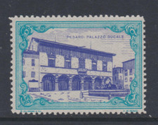 Italy Landmarks poster stamp/label (Ducal Palace PESARO)
