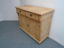A Cracking Victorian Wide 2 Door Kitchen Dresser Base Wax / Paint
