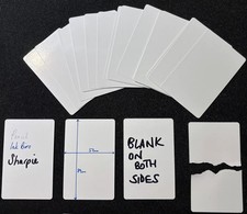 Blank playing cards for