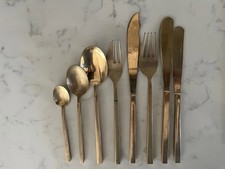 84 piece brass cutlery set
