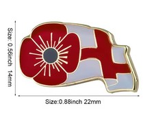 1 X Red POPPY England George