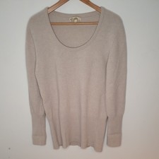 CELTIC CLOTHING Super 100% Wool Jumper Size Medium Beige Slouch Leisure 