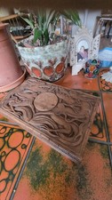 Antique Carved Wooden Box With