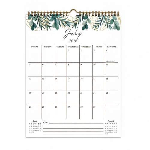 Wall calendar 20262027 - wall, jul