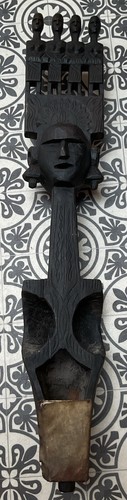 Tribal wood carving wall - wood,